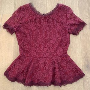 McGinn Lace Peplum Top